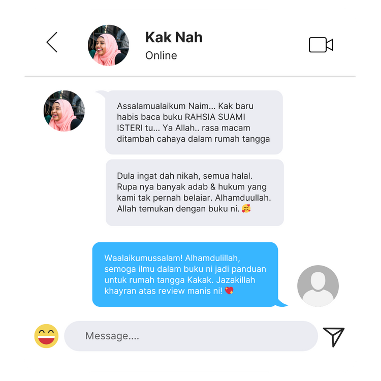 Screenshot WhatsApp dari Kak Nah · Pembaca