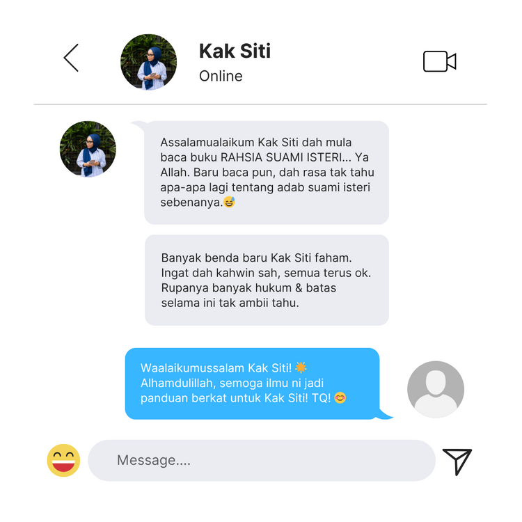 Screenshot WhatsApp dari Kak Siti · Pembaca